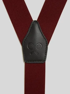 Tirante silbon burdeos liso