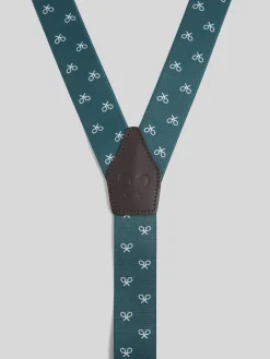 Tirante silbon verde raqueta blanca