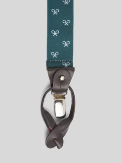 Tirante silbon verde raqueta blanca