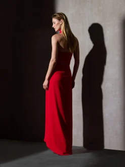 Vestido CaprileXSilbon halter rojo