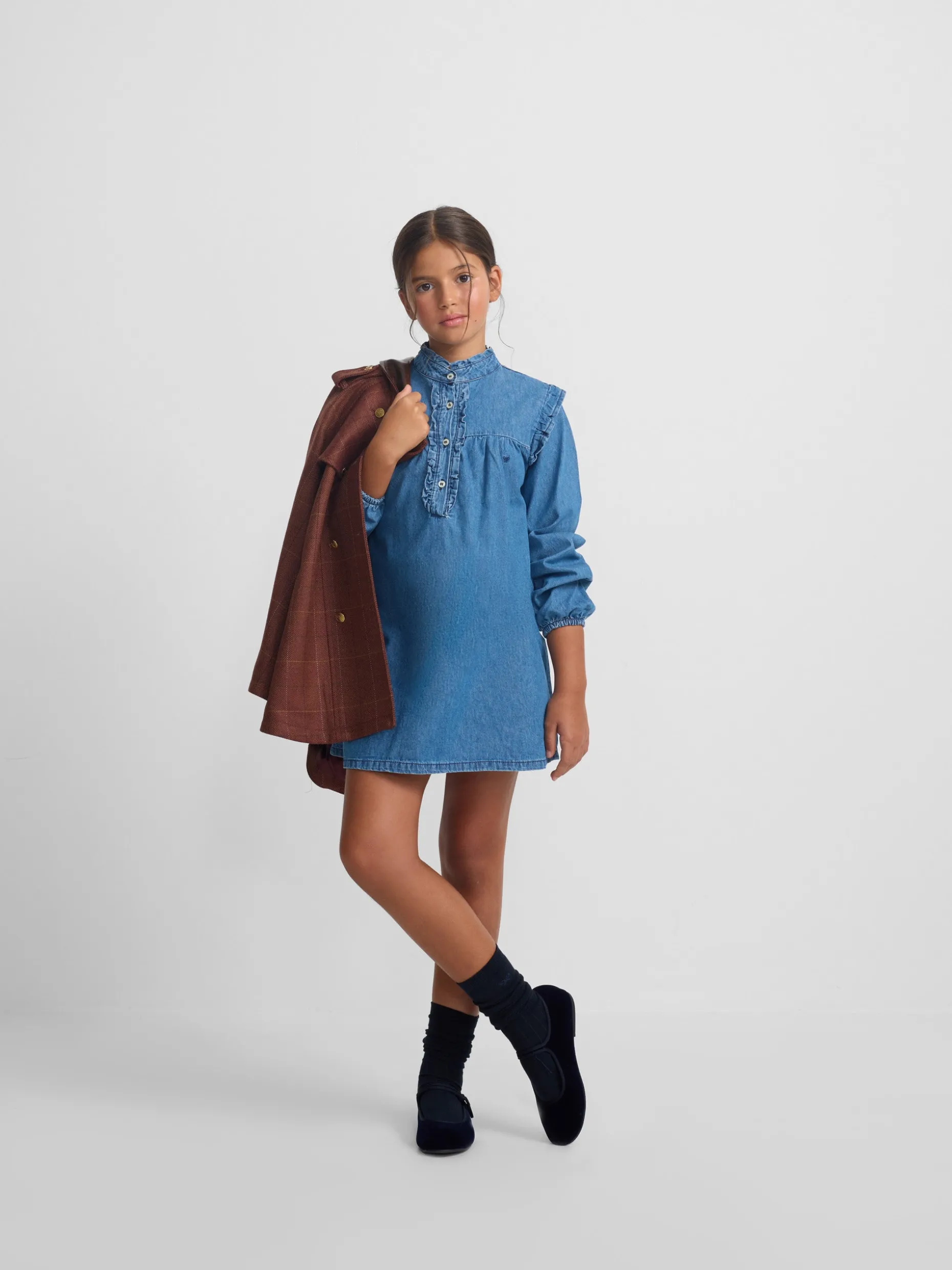 Vestido girl botones denim