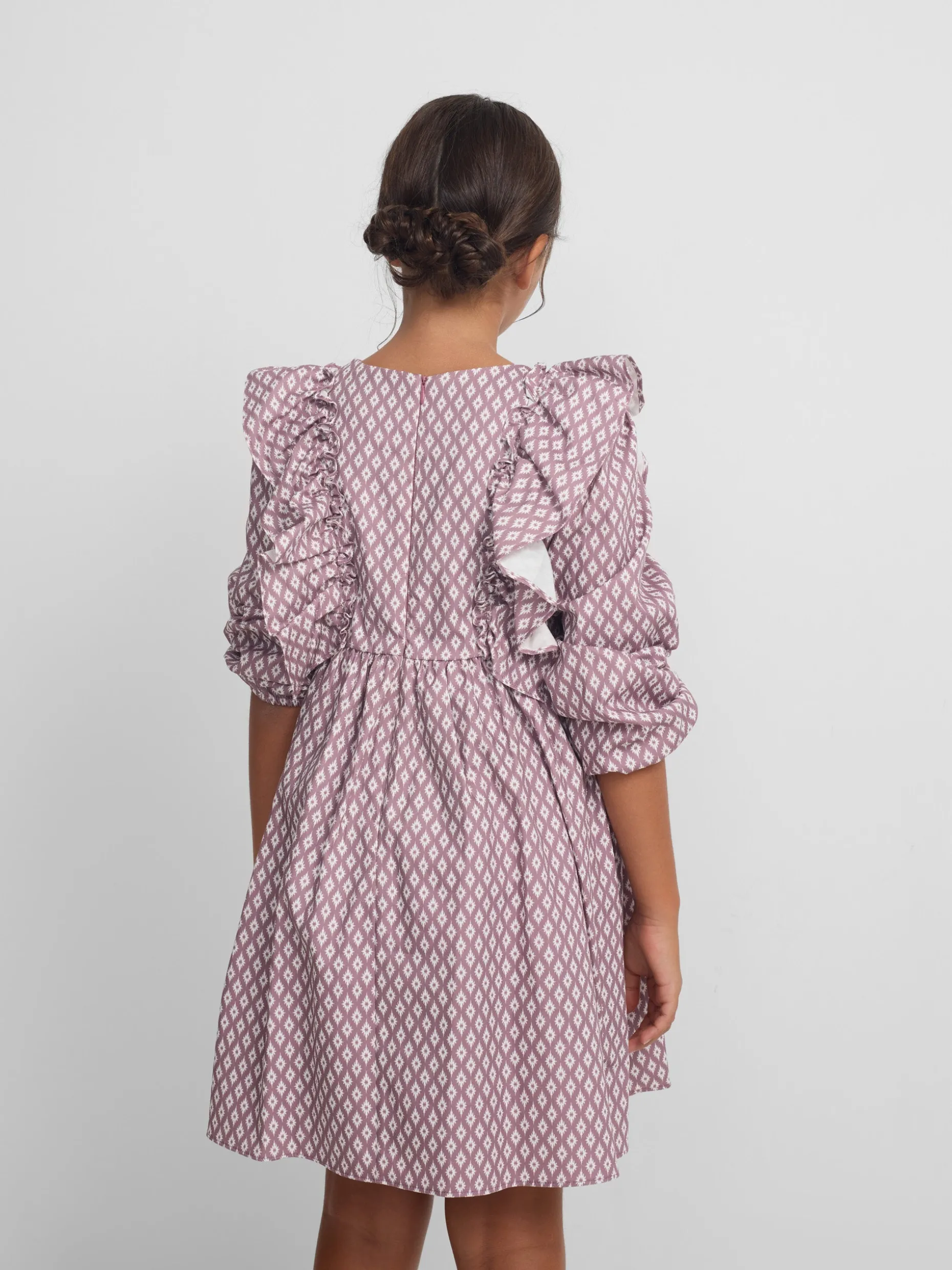 Vestido girl estampado etnico morado