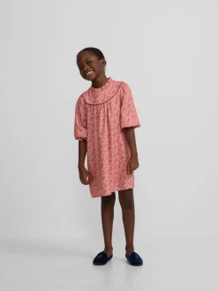 Vestido girl puño estampado flores rosa