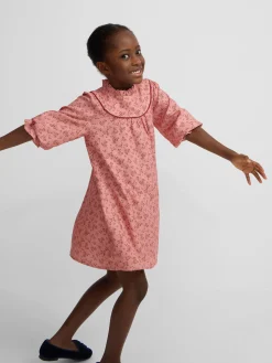 Vestido girl puño estampado flores rosa