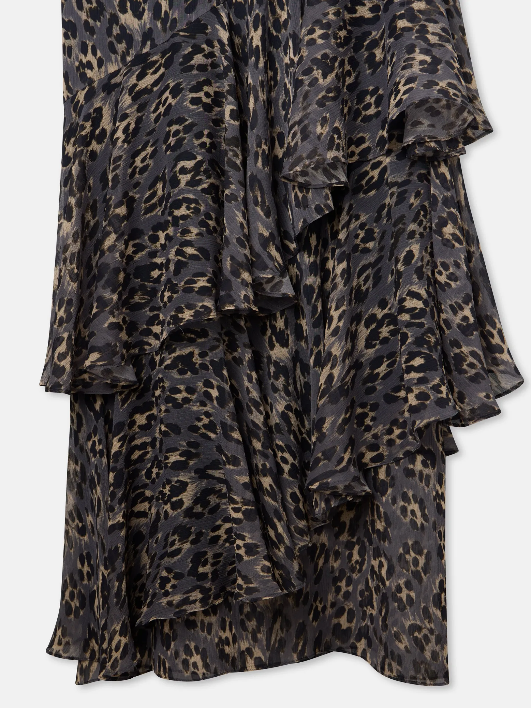Vestido largo estampado animal print azules
