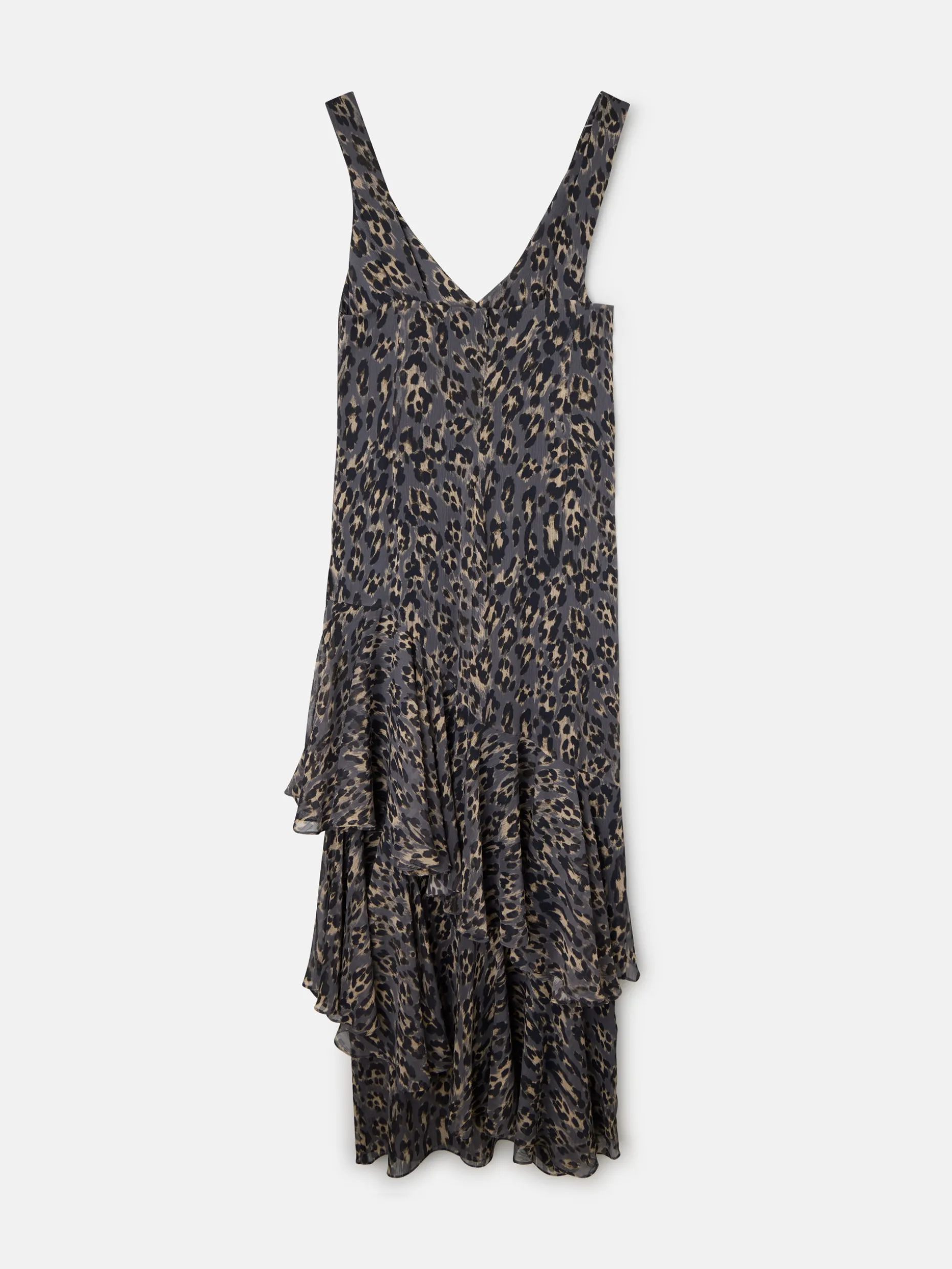 Vestido largo estampado animal print azules