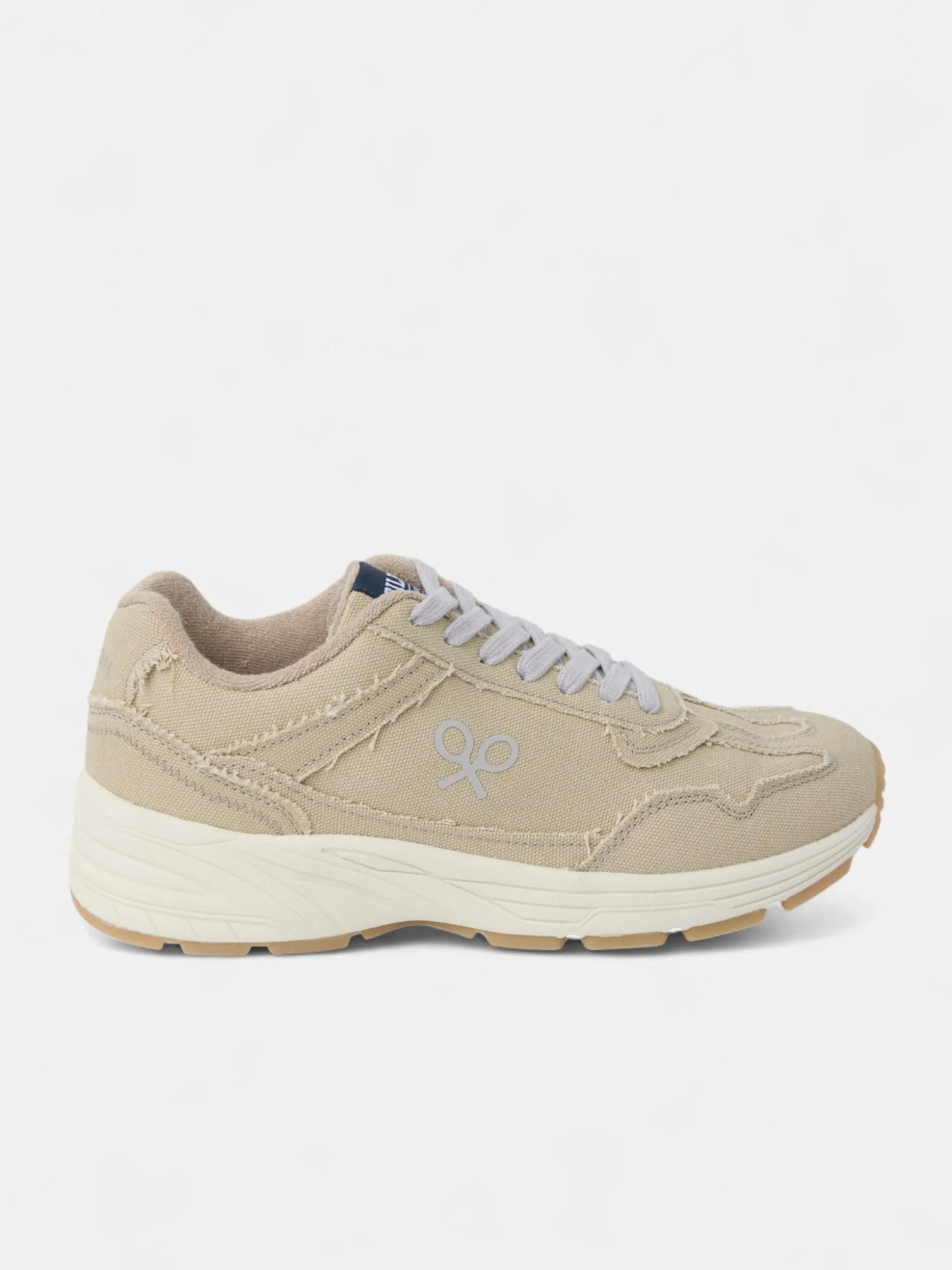 Zapatilla casual canvas beige