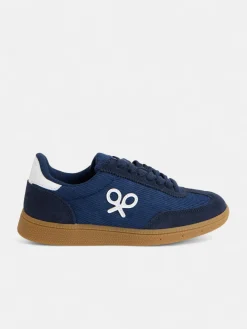 Zapatilla casual pana azul