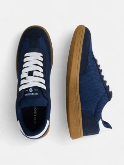 Zapatilla casual pana azul