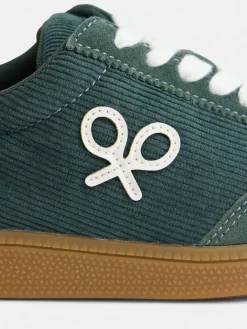 Zapatilla casual pana verde