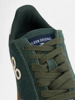 Zapatilla casual pana verde