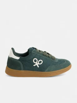 Zapatilla casual pana verde