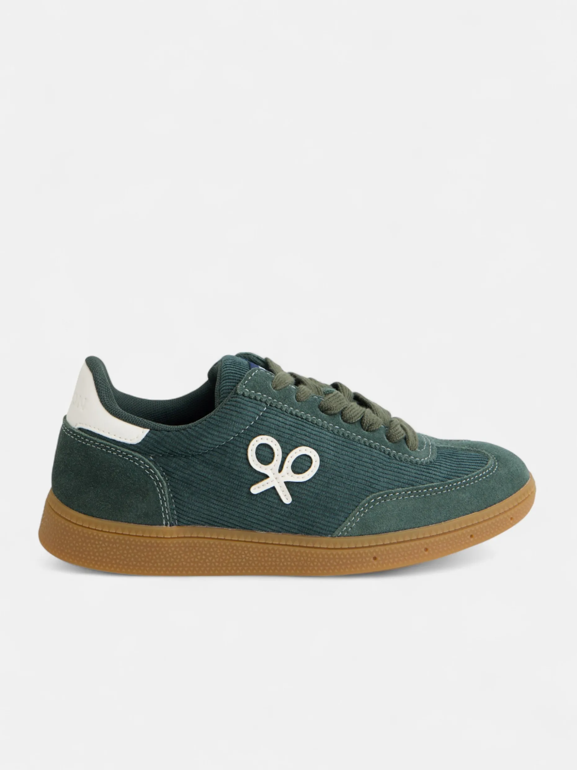 Zapatilla casual pana verde