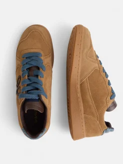 Zapatilla casual piel mostaza