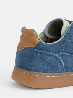 Zapatilla kids casual piel azul