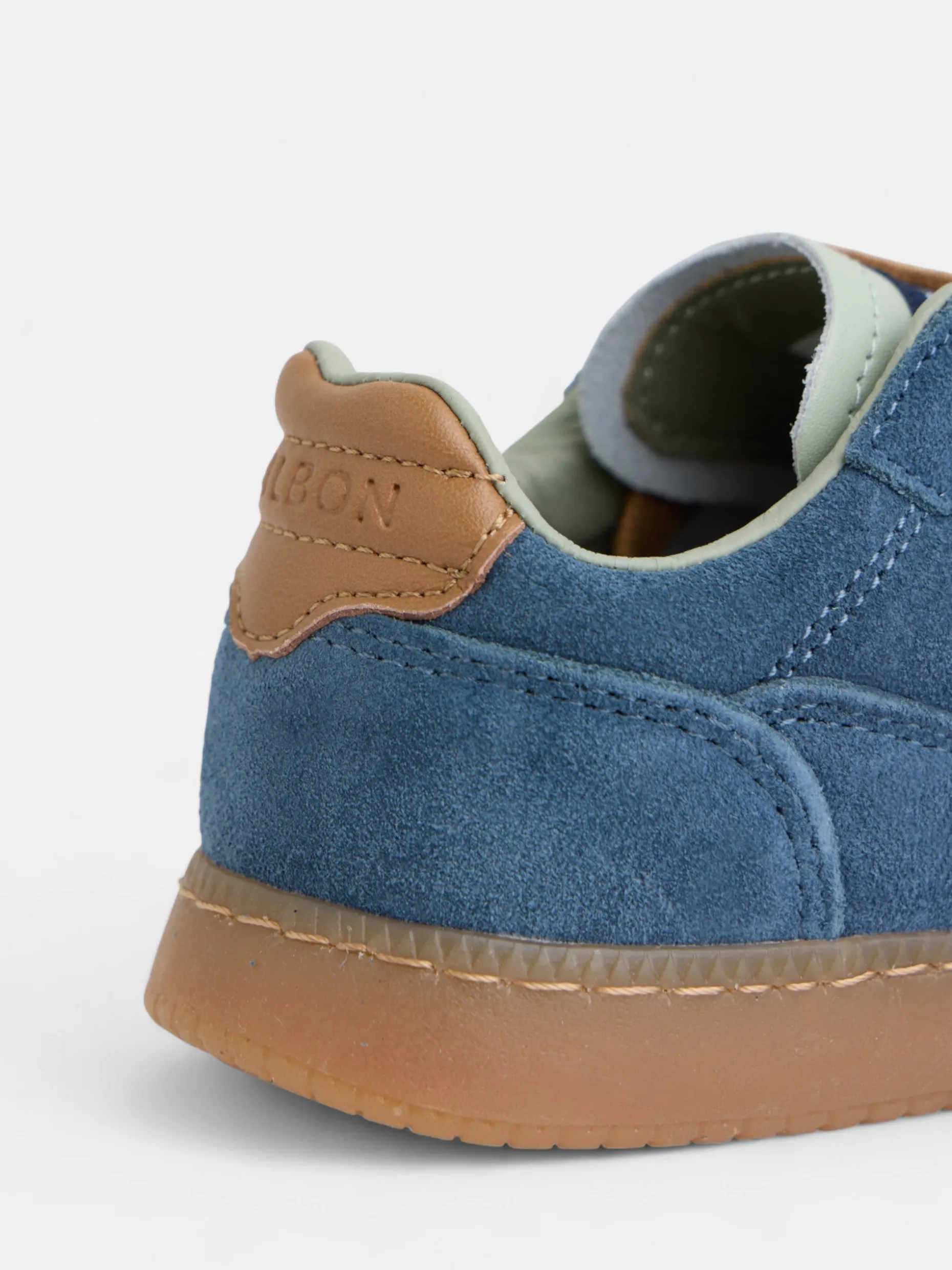 Zapatilla kids casual piel azul