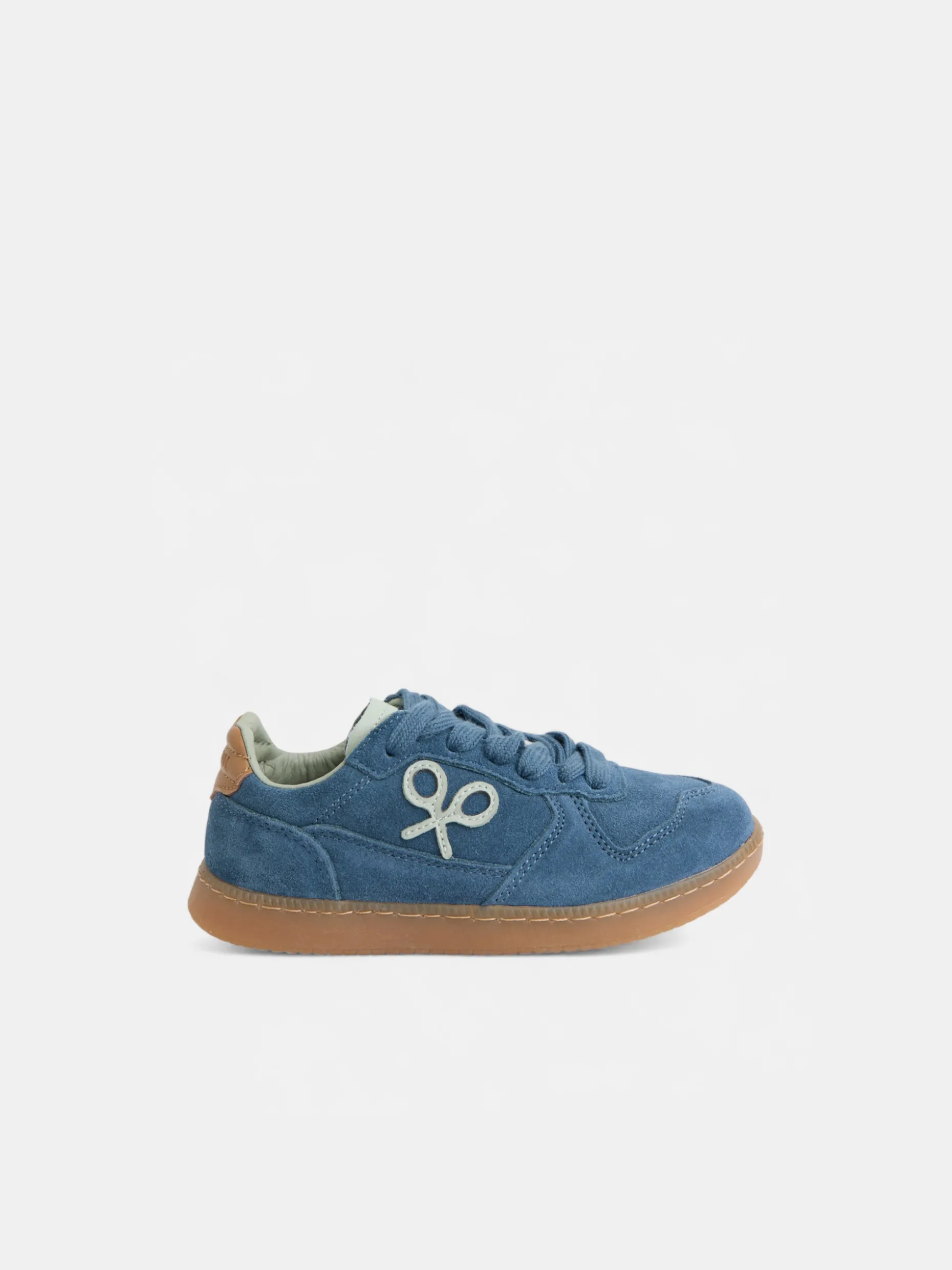 Zapatilla kids casual piel azul