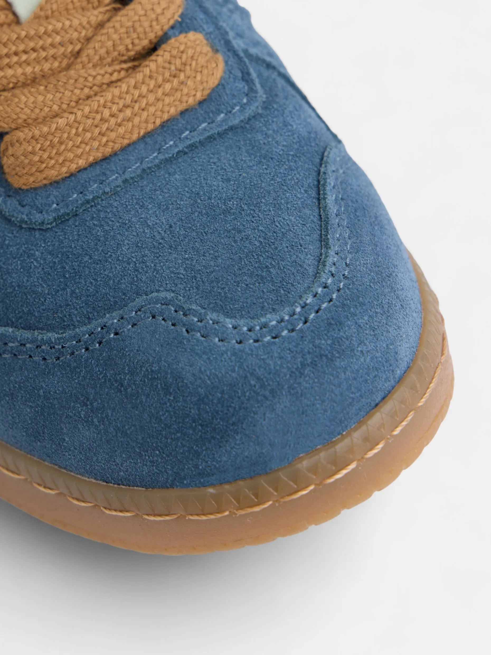 Zapatilla kids casual piel azul