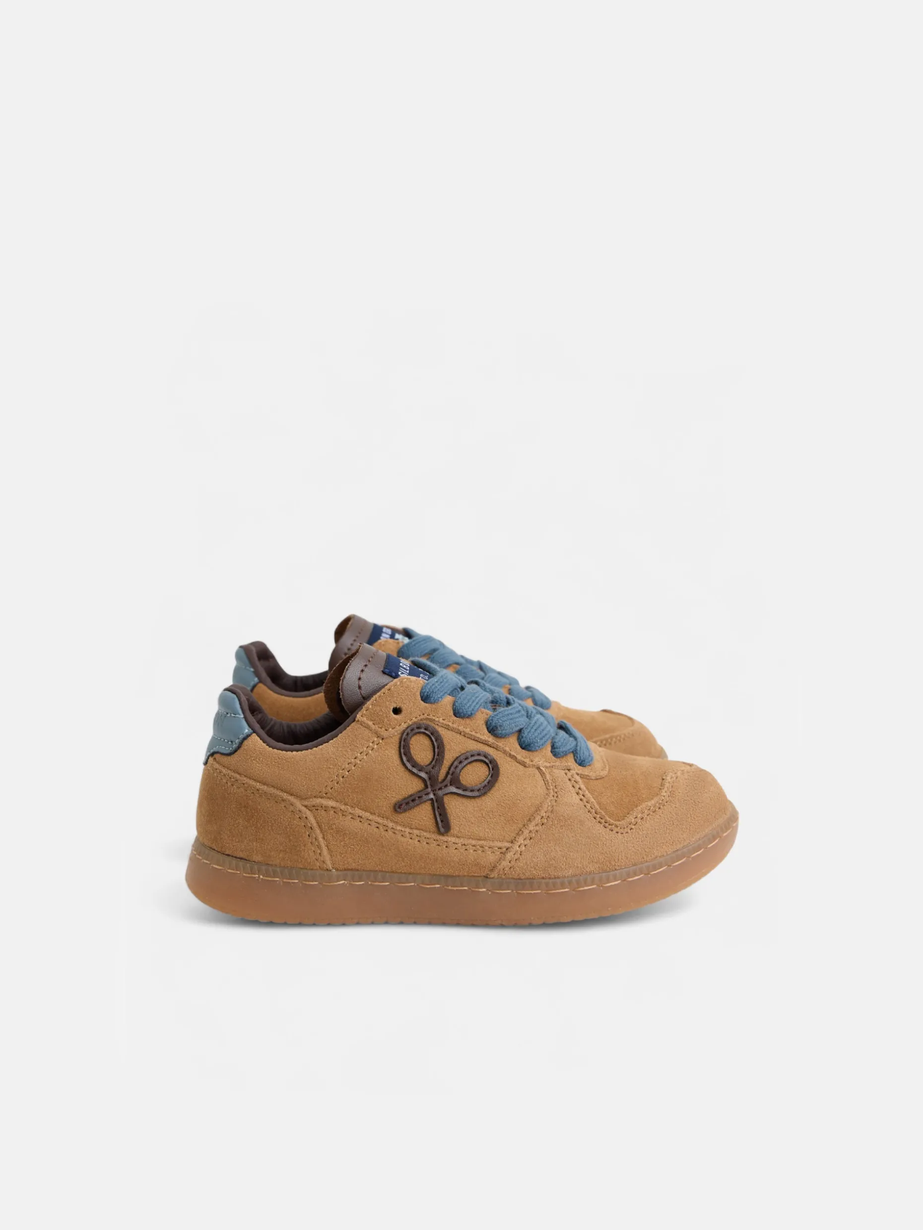 Zapatilla kids casual piel camel