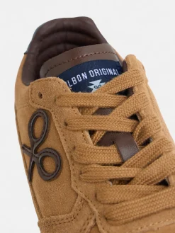 Zapatilla kids casual piel camel