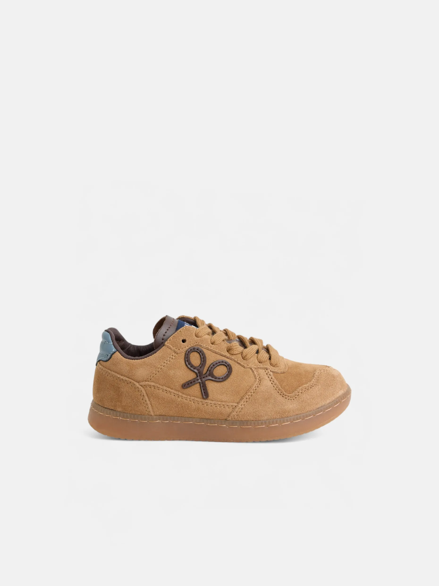 Zapatilla kids casual piel camel