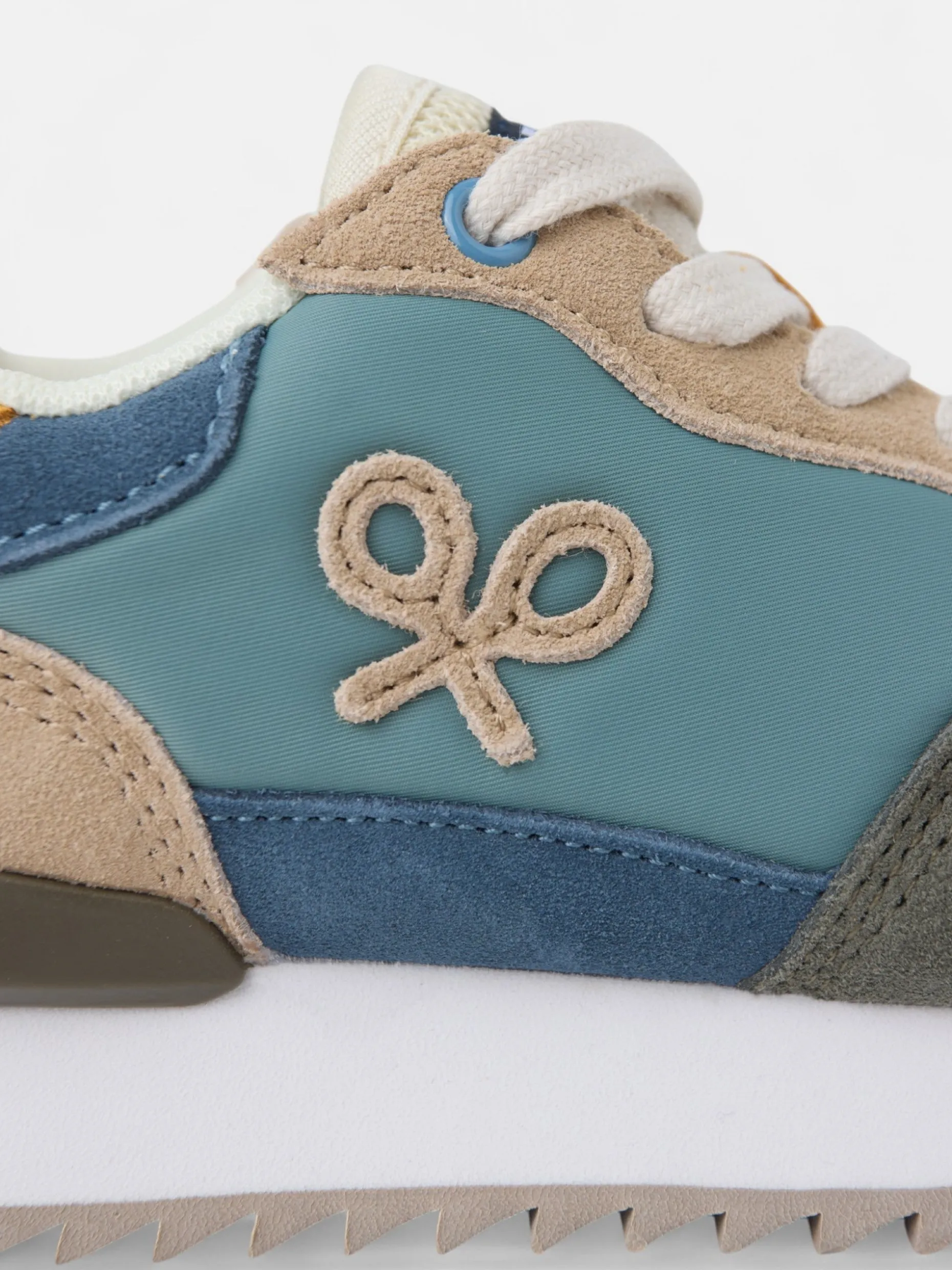 Zapatilla kids running multicolor verde