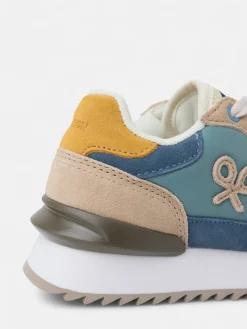 Zapatilla kids running multicolor verde