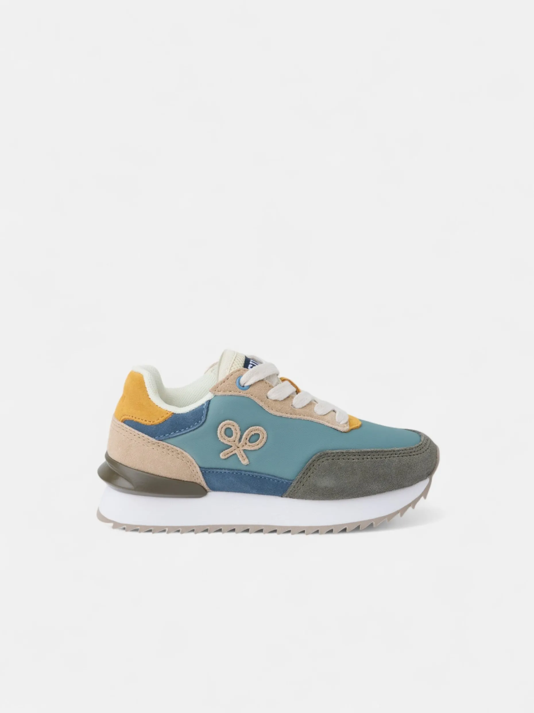 Zapatilla kids running multicolor verde