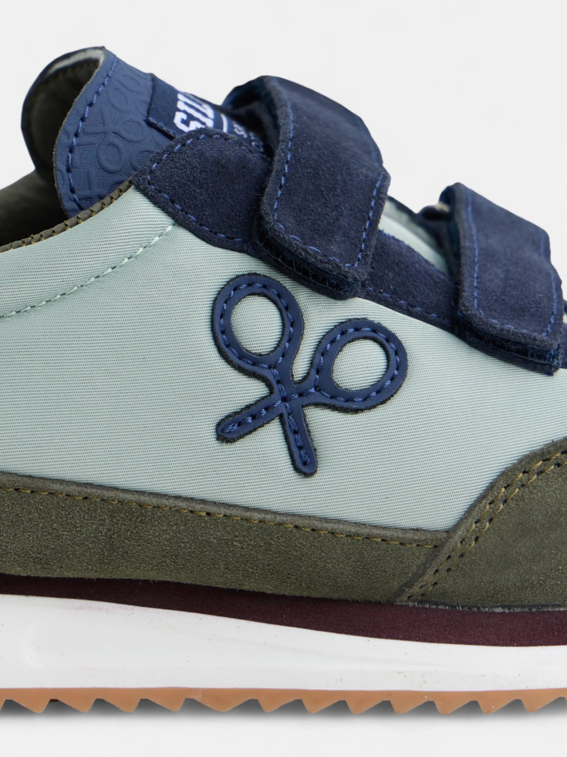 Zapatilla kids velcro multicolor verde