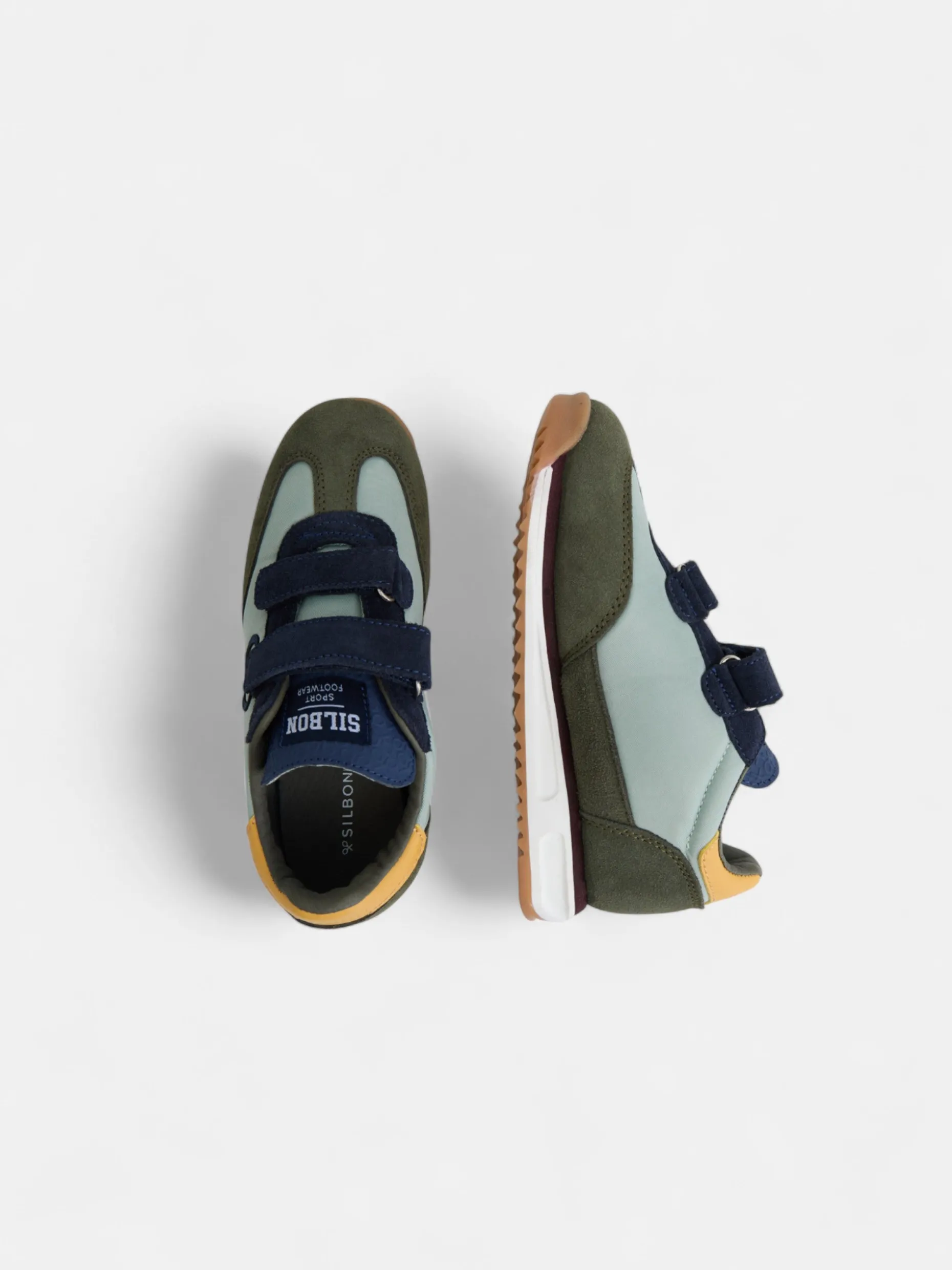 Zapatilla kids velcro multicolor verde