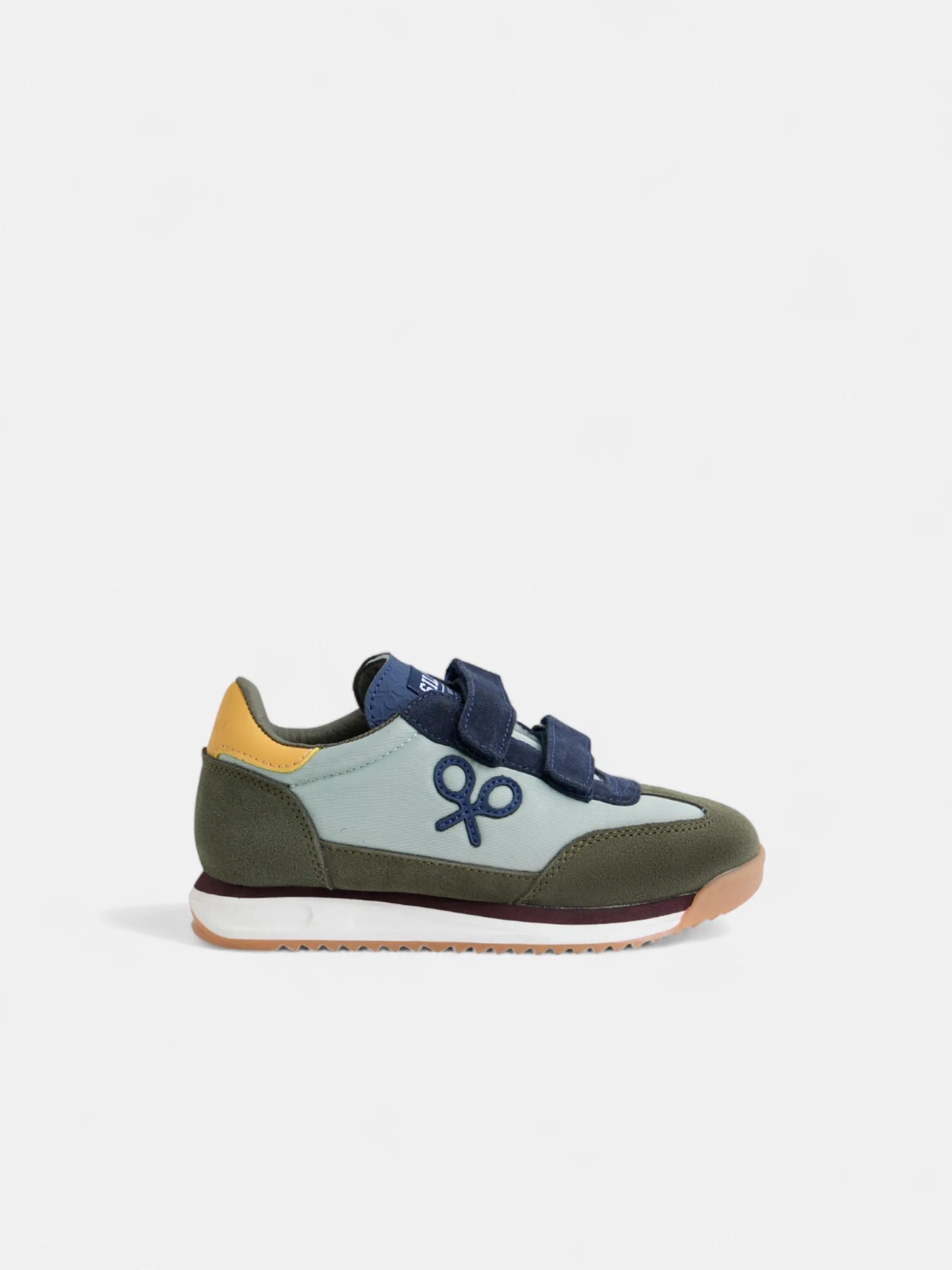 Zapatilla kids velcro multicolor verde