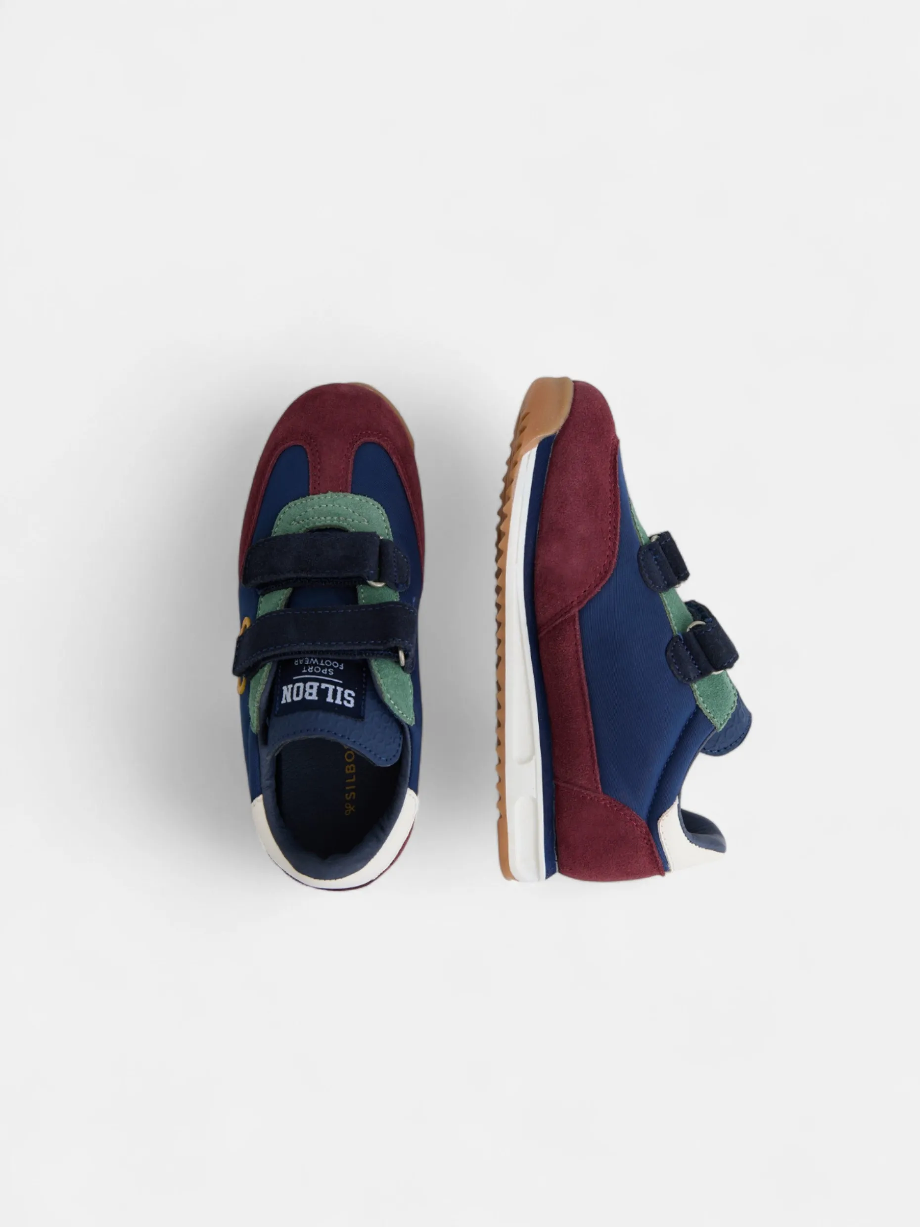 Zapatilla kids velcro multicolor azul