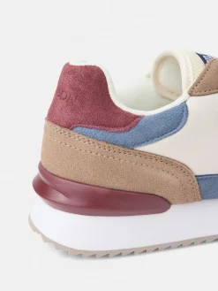 Zapatilla running multicolor beige