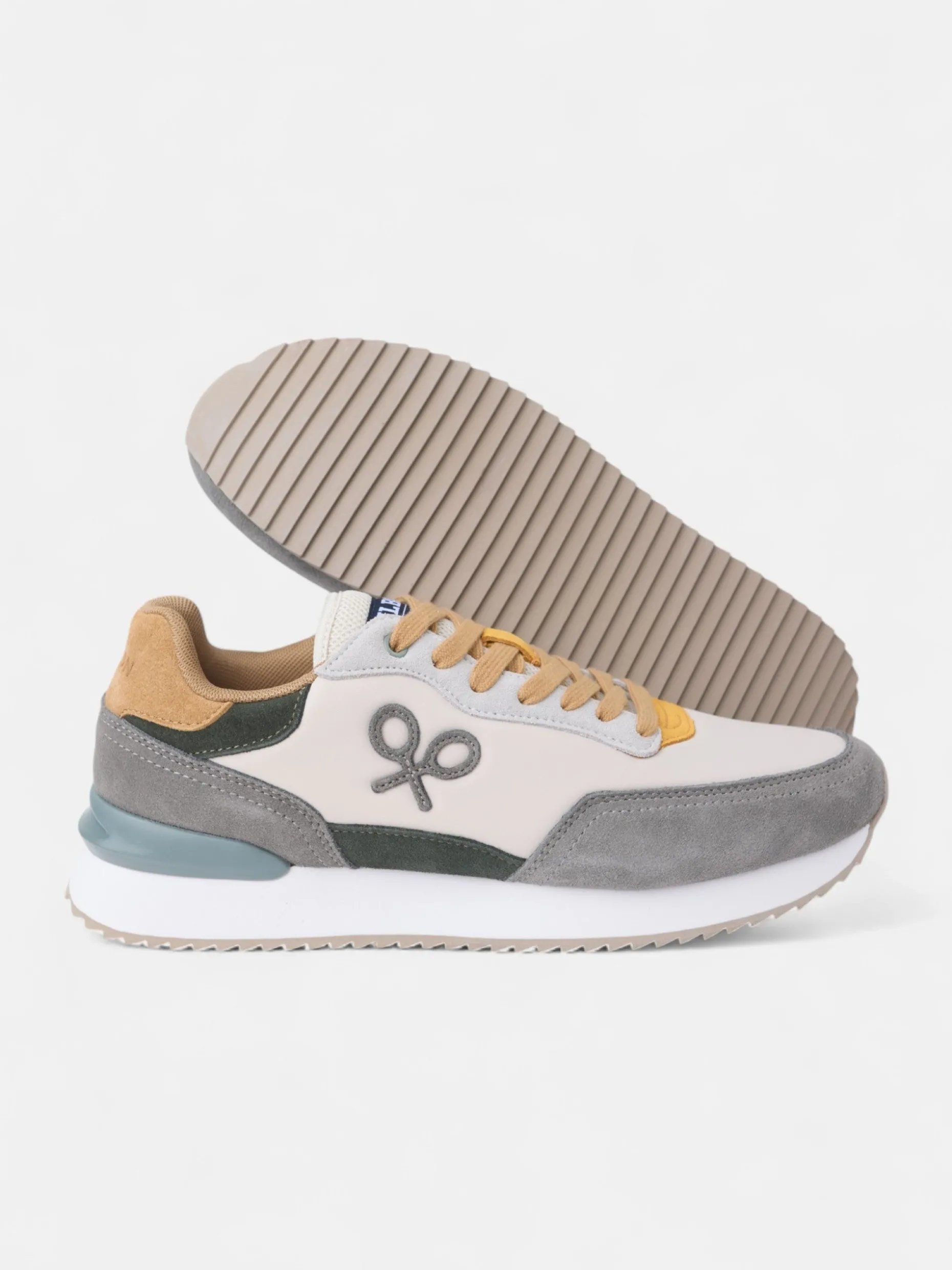 Zapatilla running multicolor gris