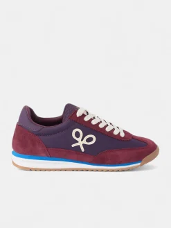Zapatilla running raqueta burdeos