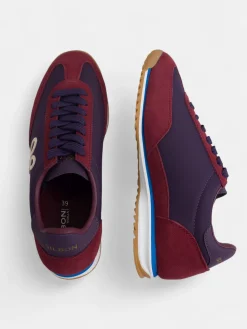 Zapatilla running raqueta burdeos