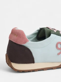 Zapatilla running rosa y verde