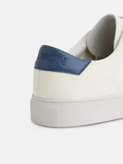 Zapatilla silbon clasica blanca azul marino