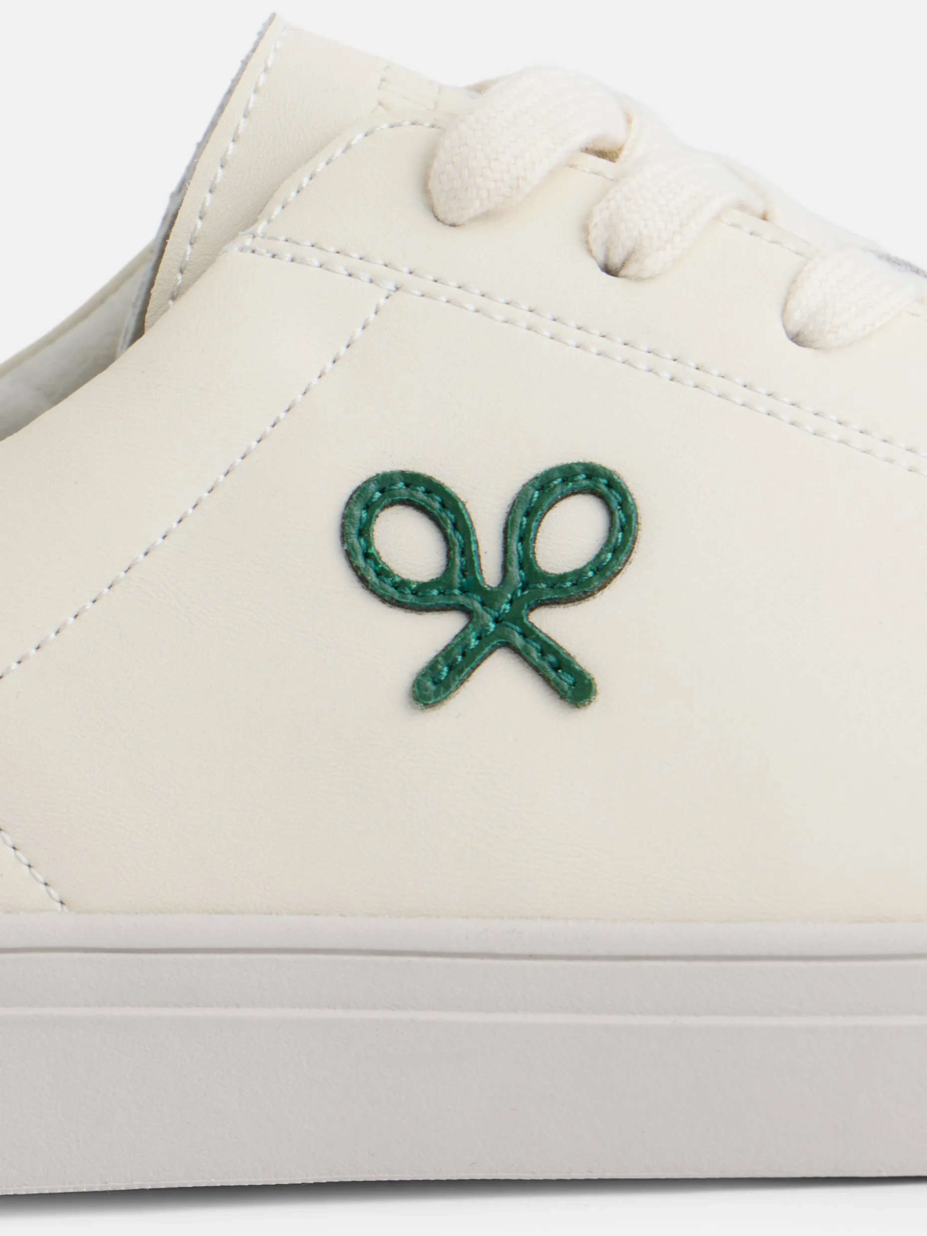 Zapatilla silbon clasica blanca verde