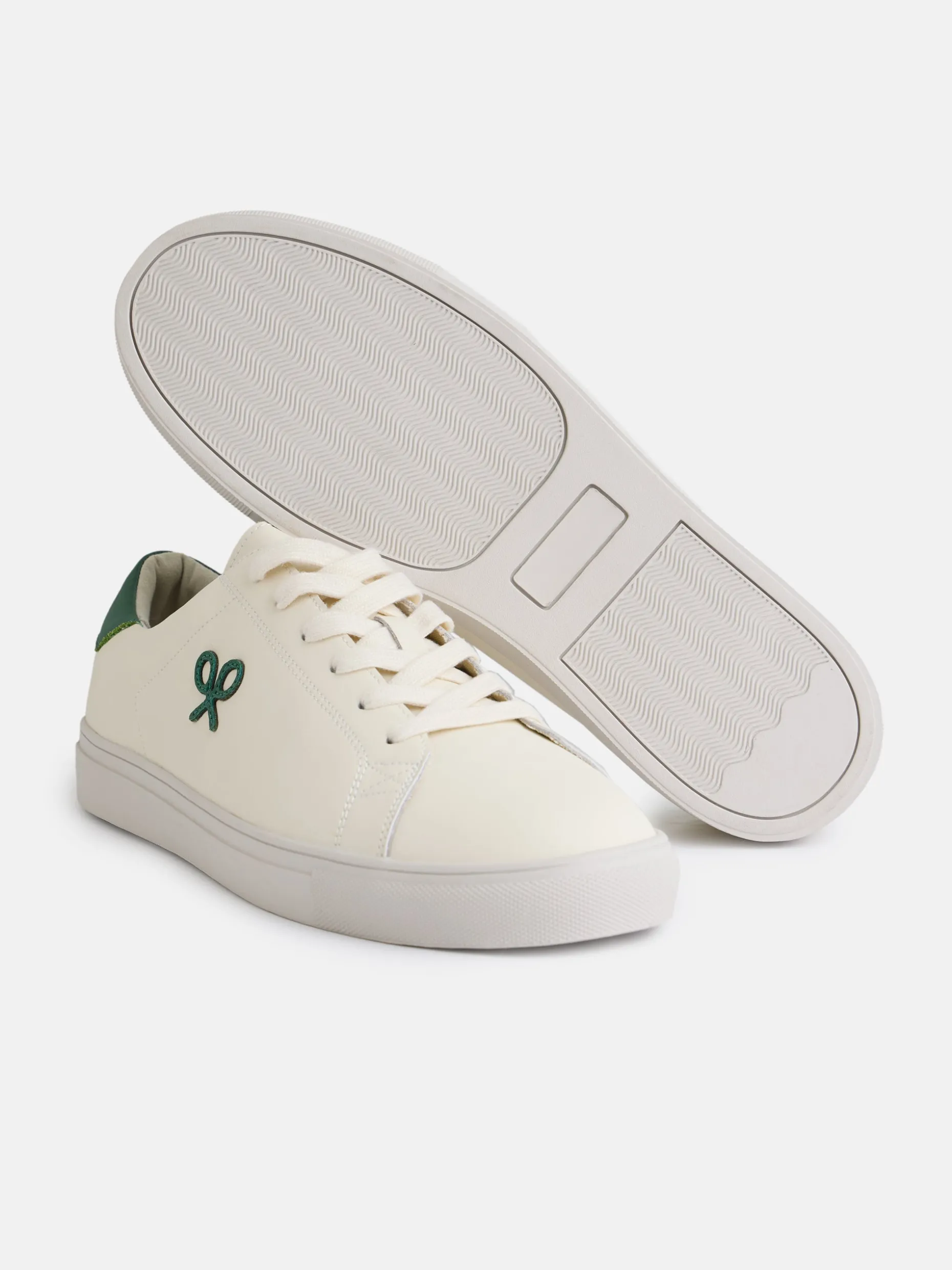 Zapatilla silbon clasica blanca verde