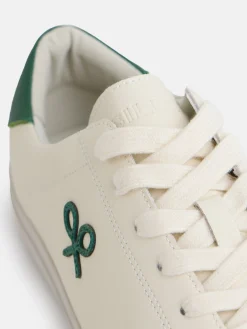 Zapatilla silbon clasica blanca verde