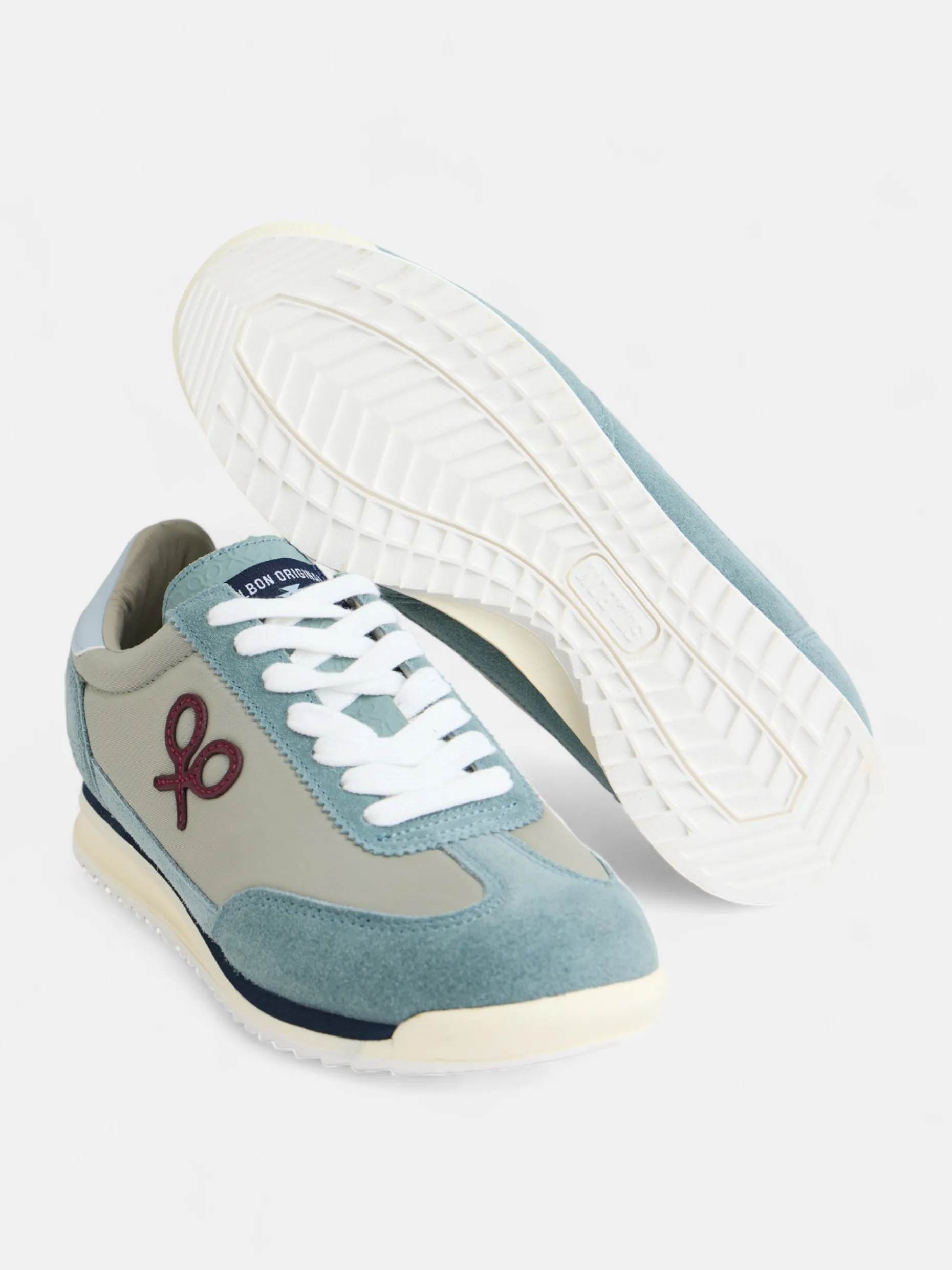 Zapatilla vintage gris azul