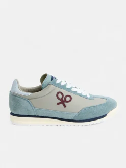 Zapatilla vintage gris azul