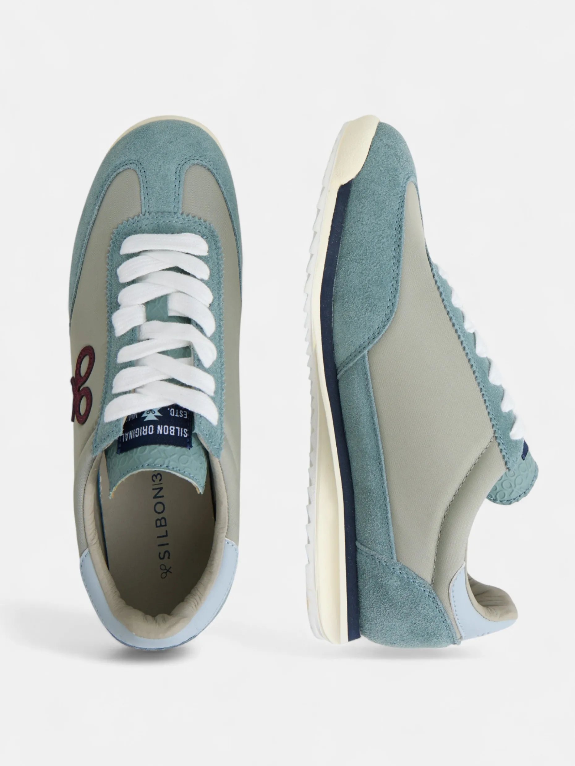 Zapatilla vintage gris azul