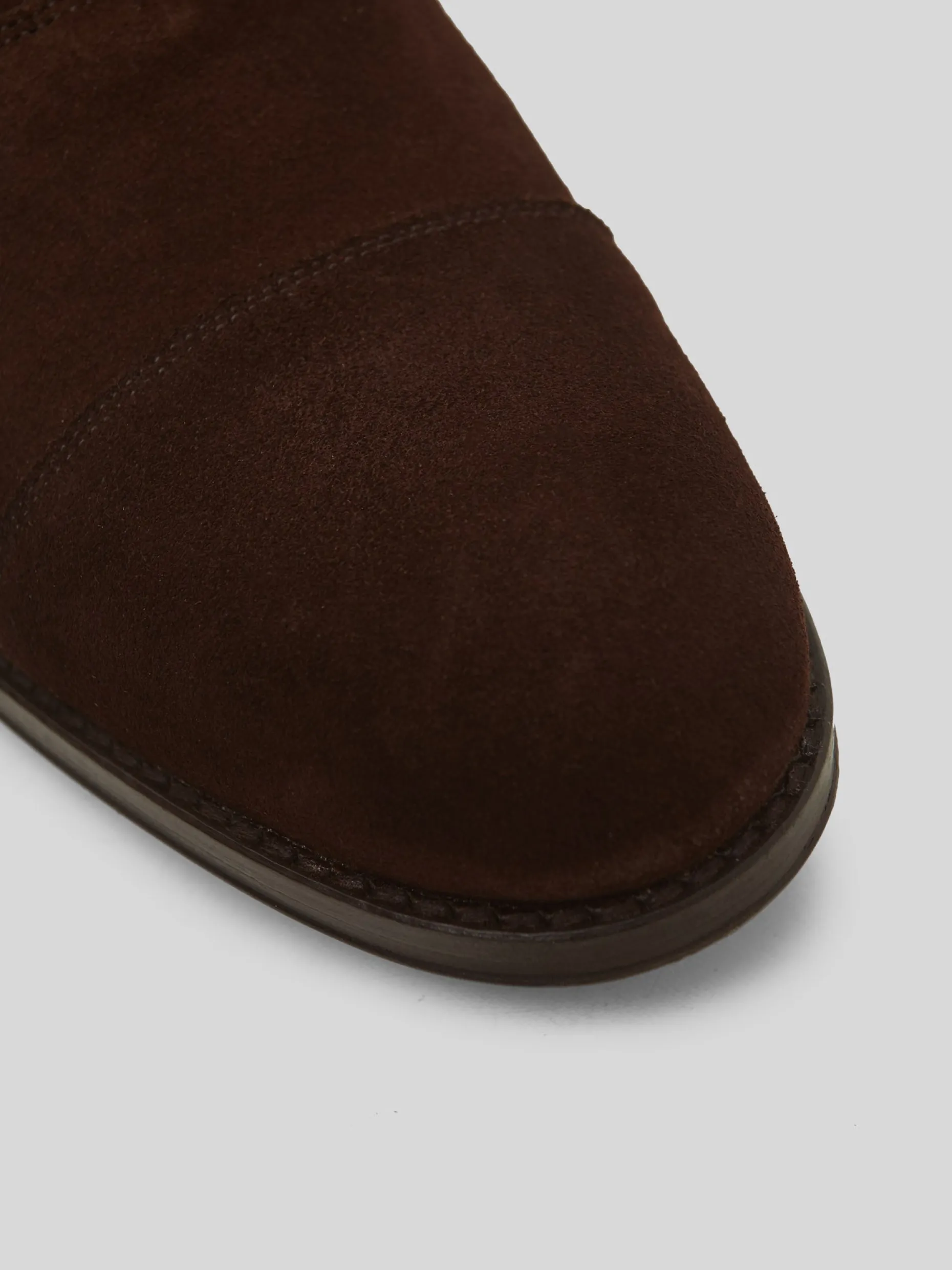Zapato clasico ante cordones marron