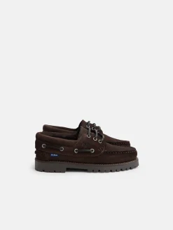 Zapato kids nautico ante marron oscuro