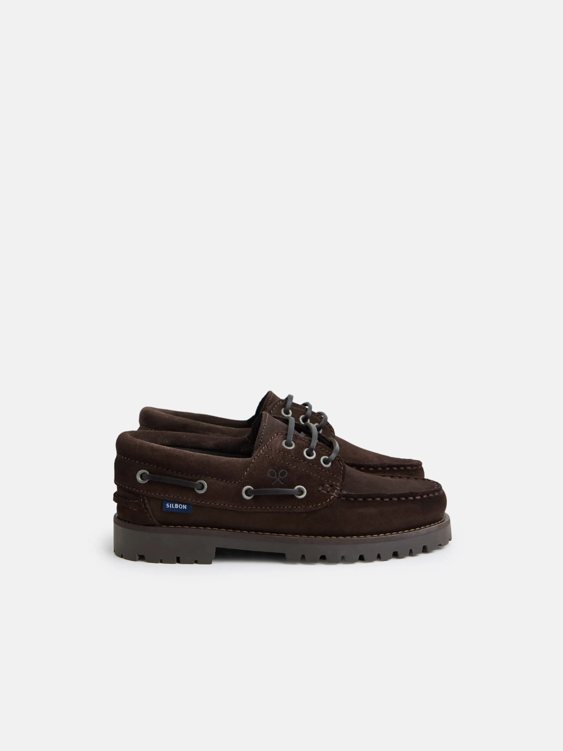 Zapato kids nautico ante marron oscuro