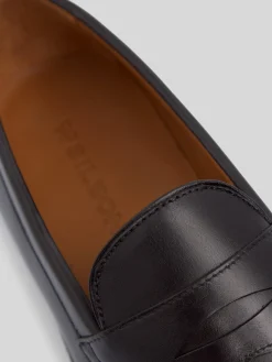Zapato penny piel negro