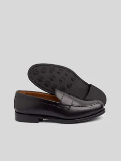 Zapato penny piel negro