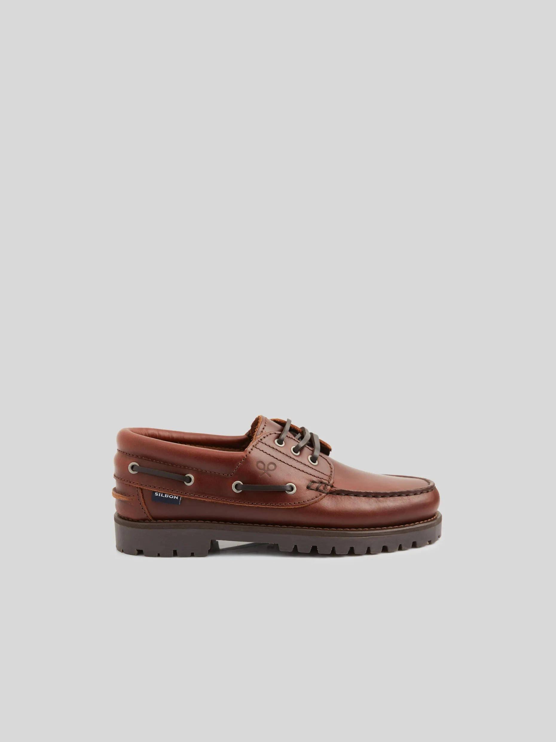 Zapato sport kids nautico piel marron